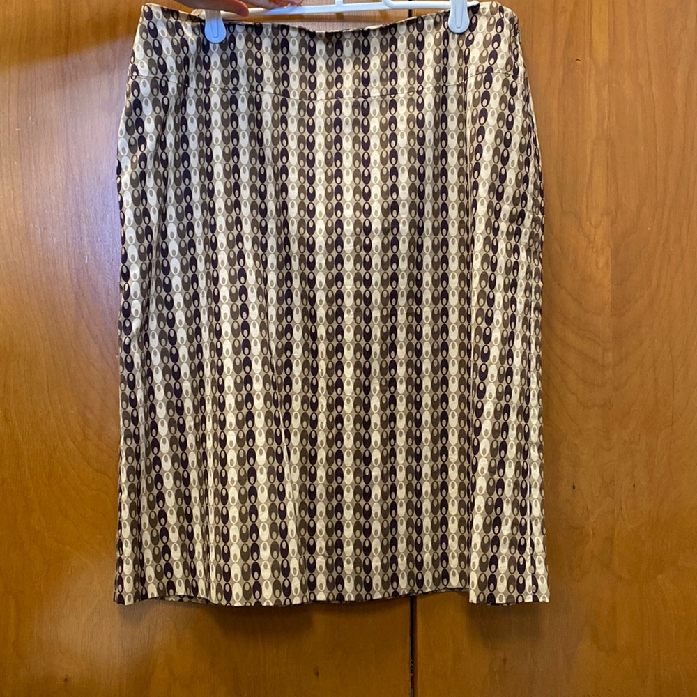 Banana Republic Brown and Tan Medium-Length Skirt